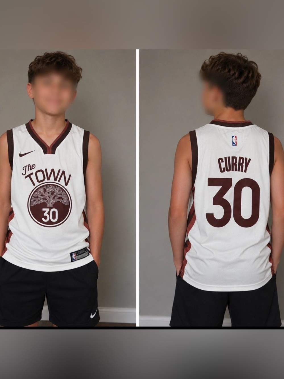 Steph Curry #30 Kids The Town Golden State Jersey Youth Medium 10/12